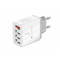 Ładowarka SiGN 4xUSB-A, PD & QC 3.0, 33W - Biała