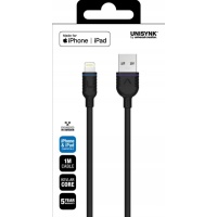 Unisynk Kabel Lightning Czarny 1m