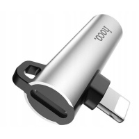 Adapter Hoco audio 3.5 Lightning LS21 Srebrny