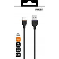 Unisynk Kabel USB-C Czarny 1m
