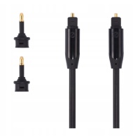 Kabel Optyczny Sandstrøm 2 m plus Adaptery Toslink
