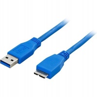 Kabel Deltaco USB 3.0, wyjście typu A-wyjście typu micro B, 2m, niebieski