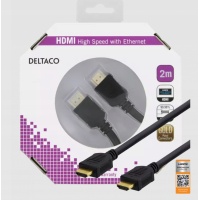 Kabel Deltaco HDMI, Ultra HD - 2 m,czarny