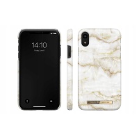 Etui iDeal Of Sweden do iPhone'a XR, złoty perłowy marmur